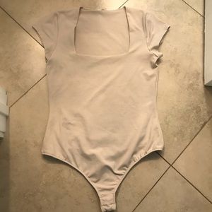 NWOT Free People Square Neck Bodysuit Square Eyes